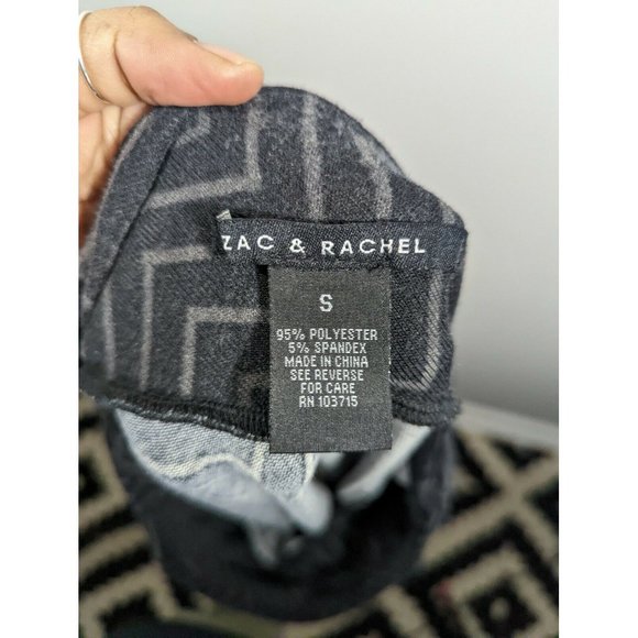 NEW Zac & Rachel Chevron Stripe Grey Maxi Skirt Women's Size S - Picture 4 of 5